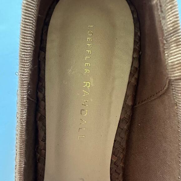 Loeffler Randall Nerine Brown Woven Raffia Square Toe Block Heel Pumps 10B - Picture 16 of 16